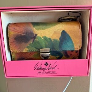 Patricia Nash Mini Lanza Key Fob Bag/NWT/Watercolor Butterfly